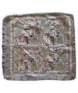Handmade Antique Chinese Silk Collectible Embroidery 1.2&#39; x 1.3&#39; (38cm x... - $443.10 CAD