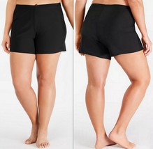 Island Escape Plus Size Swim Shorts Women&#39;s, Size 22W Black NWOT - $275.50 MXN
