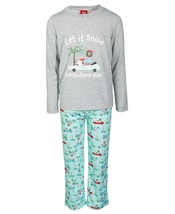 allbrand365 designer Big Kid Tropical Santa Pajama Set Tropical Santa Si... - £28.98 GBP