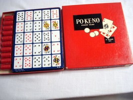 Complete Po-Ke-No Poker Keno 12 Board Vintage Set With Chips Pokeno - $9.99