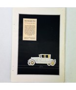 Vintage 1922 Marmon Coupe Car Automobile Print Ad Indianapolis In - €5,68 EUR
