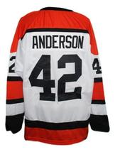 Any Name Number Denver Spurs Retro Hockey Jersey White Anderson Any Size image 2