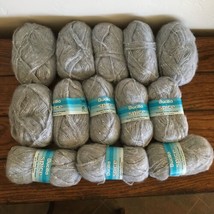 13x Bucilla Spice Yarn GRAY Acrylic Wool Poly Fuzzy Worsted 1.75 oz 50g 131 yds - $26.32