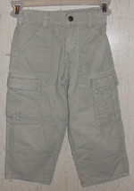 Excellent Boys Oshkosh Stone Beige Corduroy Cargo Pants Size 4T - $18.65