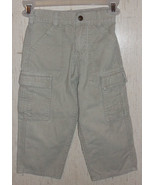 EXCELLENT BOYS OSHKOSH STONE BEIGE CORDUROY CARGO PANTS  SIZE 4T - $25.50 CAD