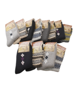 12 Pairs Men&#39;s Lamb Wool Crew Socks, Warm Winter Heavy Duty Boot ASSORTE... - $49.97 CAD