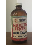 Vintage Calico Liquid Iron , For Lush Lawns, Glass Bottle 70% Full, 1 Pint - £24.86 GBP