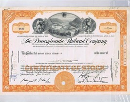 ORIGINAL Vintage 1962 Pennsylvania Railroad Co 43 Share Stock Certificate - £19.41 GBP