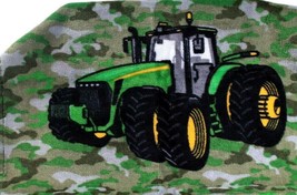 2 HandTowels John Deere Licensed Product Green Camo Background Tractor Pictured - £21.32 GBP