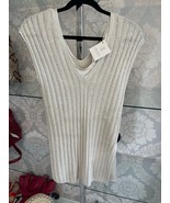 BRUNELLO CUCINELLI Sequin Accent Sleeveless Sweater Top Sz L $1215 NWT - £351.90 GBP