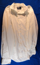 Polo By Lauren Long Sleeve Button Up 41381 Cotton White Formal Dress Shirt 17-36 - £16.92 GBP