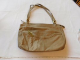 Stone Mountain Shoulder Bag Genuine Leather Taupe Brown **spots Pre-owned - £28.34 GBP