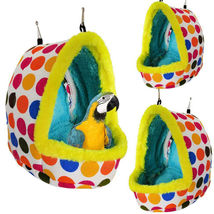 Pet Nest Plush Bird Cave Cage Warm Hanging Sleeping Bed Hut Tent Parrot ... - £18.92 GBP