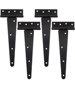 Heavy Duty 10&quot; T Strap Hinges, Rustproof Black Gate/Barn/Shed Door Hinge... - £28.93 GBP