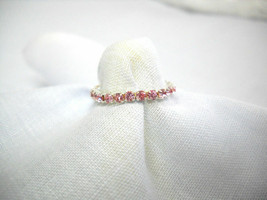 Dazzling Pastel Pink Austrian Crystal Stretch Toe Ring Foot Jewelry Feet - £3.51 GBP