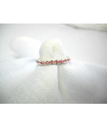 DAZZLING PASTEL PINK AUSTRIAN CRYSTAL STRETCH TOE RING FOOT JEWELRY FEET - £3.59 GBP