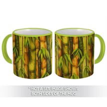 Bamboo Stems : Gift Mug Tropical Plant Leaf Wooden Pattern Greenery Japanese Tre - £12.70 GBP