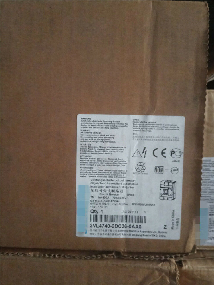 New Siemens Circuit Breaker 3VL4740-2DC36-0AA0 In Box - $759.00