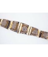 Vintage Taxco Two Tone Sterling Silver Aztec Warrior Bracelet - $383.80 CAD