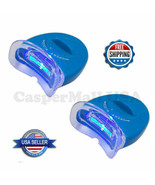 2 Pcs Mouth Teeth Bleaching Whitening Blue White LED Light with Batteries - $12.11 CAD