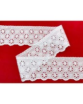 English embroidery lace braid 5.5cm San Gallo 4BF19B scalloped steering wheel... - £2.34 GBP