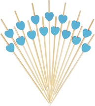 Minisland Blue Heart Fancy Toothpicks for Appetizers 4.7 s - £11.42 GBP