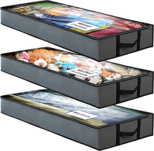 Smartcube Underbed Storage Bag 3 Large Under-The-Bed Storage Bins with Reinforce - £30.16 GBP