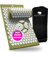 BED OF NAILS The Original Premium Acupressure Mat, &amp; Pillow Green w/ Bag - $730.19 MXN