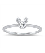 Mickey Mouse sterling silver crystal rings - £10.23 GBP