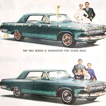 1963 Chrysler Dodge 50000 Miles 5 Year Warranty Advertisement Automobili... - $29.99