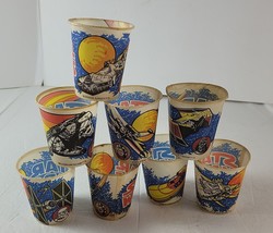 Vintage Star Wars Dixie Cups 1970s w/ Space Ships X-Wing Tie Fighter Lot of 9 - £19.89 GBP