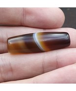 Ancienne perle d&#39;agate baguée ancienne en agate yéménite naturelle motif... - $615.44 MXN