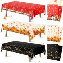 6 Pack Fall Tablecloth Thanksgiving Tablecloth, Plastic Tablecloths For Rectangl - $33.99