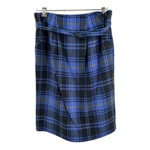 Eva Franco Blue Plaid Pencil Skirt Size 2 New - £44.94 GBP