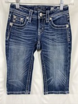 Miss Me Capri Bermuda Jean Shorts Girl&#39;s Size 10 Blue Denim JK8570P2 - £16.31 GBP