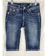 Miss Me Capri Bermuda Jean Shorts Girl&#39;s Size 10 Blue Denim JK8570P2 - €18,14 EUR