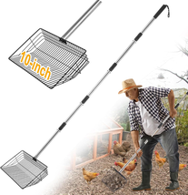 10 Inch Large Chicken Poop Scooper, 5 in 1 Chicken Coop Scoop with 22&quot; t... - $19.61