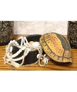 Nautical Reptile Realistic Spotted Tortoise Shell Decorative Box Figurin... - $56.19 CAD
