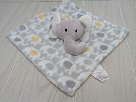 Swiggles elephant gray yellow baby security blanket lovey - $7.91