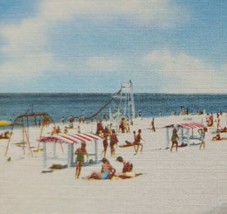 Long Beach Resort Panama City FL Linen Vintage Postcard Ocean  - £19.38 GBP