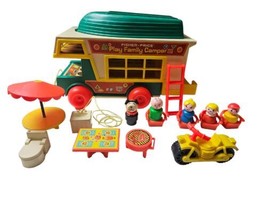 Fisher-Price Little People Play Family Camper Playset #994 Boat RV Vinta... - $158.39