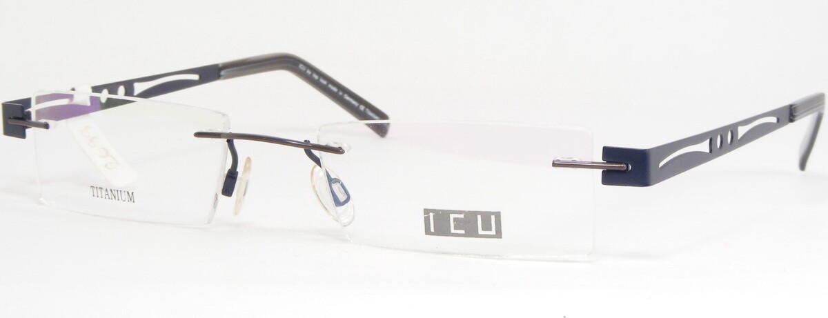 ICU Por Top Aspecto 8405 3 Marrón / Azul Único Raro sin Montura Gafas 51 19 - $95.78
