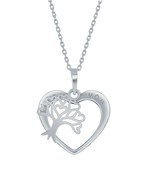 Silver Roots I Love U Mom Heart Shape with Tree of Life Charm Pendants N... - £34.16 GBP