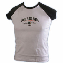 Philadelphia Flyers Reebok NHL Hockey Dazzled Women&#39;s Short Sleeve T-Shirt M-XL - £11.27 GBP