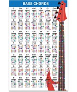 Qmg Bass Guitar Chord Poster (11&quot;X17&quot;), Bass Guitars Accessories, Lamina... - $38.93