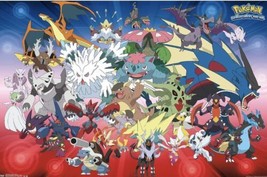 Pokemon Crew Mega Evolution 34 X 22 inch Wall Poster. New Sealed. - £7.61 GBP