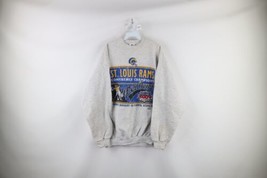 Vintage Y2K 2000 Mens XL XXXIV Super Bowl Champs St Louis Rams Sweatshirt Gray - £46.50 GBP