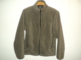 Black Diamond Fleece Jacket Men&#39;s Size Medium Black &amp; Tan Herringbone Zipped - £18.92 GBP