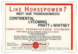 Print Ad Chrome Plate Inc Aviation Horsepower 1967 1/2-Page Advertisement - $7.76