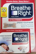 NIB Breathe Right Extra Strength  Nasal Strips - 72 TAN STRIPS 3M EXP 8/27 - £19.67 GBP